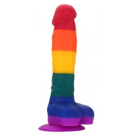 Разноцветный фаллоимитатор-реалистик COLOURFUL DILDO - 17,5 см.