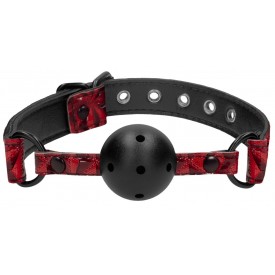 Черно-красный кляп-шарик Breathable Luxury Ball Gag