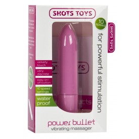 Розовая удлинённая вибропуля Power Bullet Pink - 8,3 см.