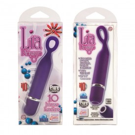 Фиолетовый мини-вибромассажер LIA MINI MASSAGER PLEASURE O - 11,5 см.